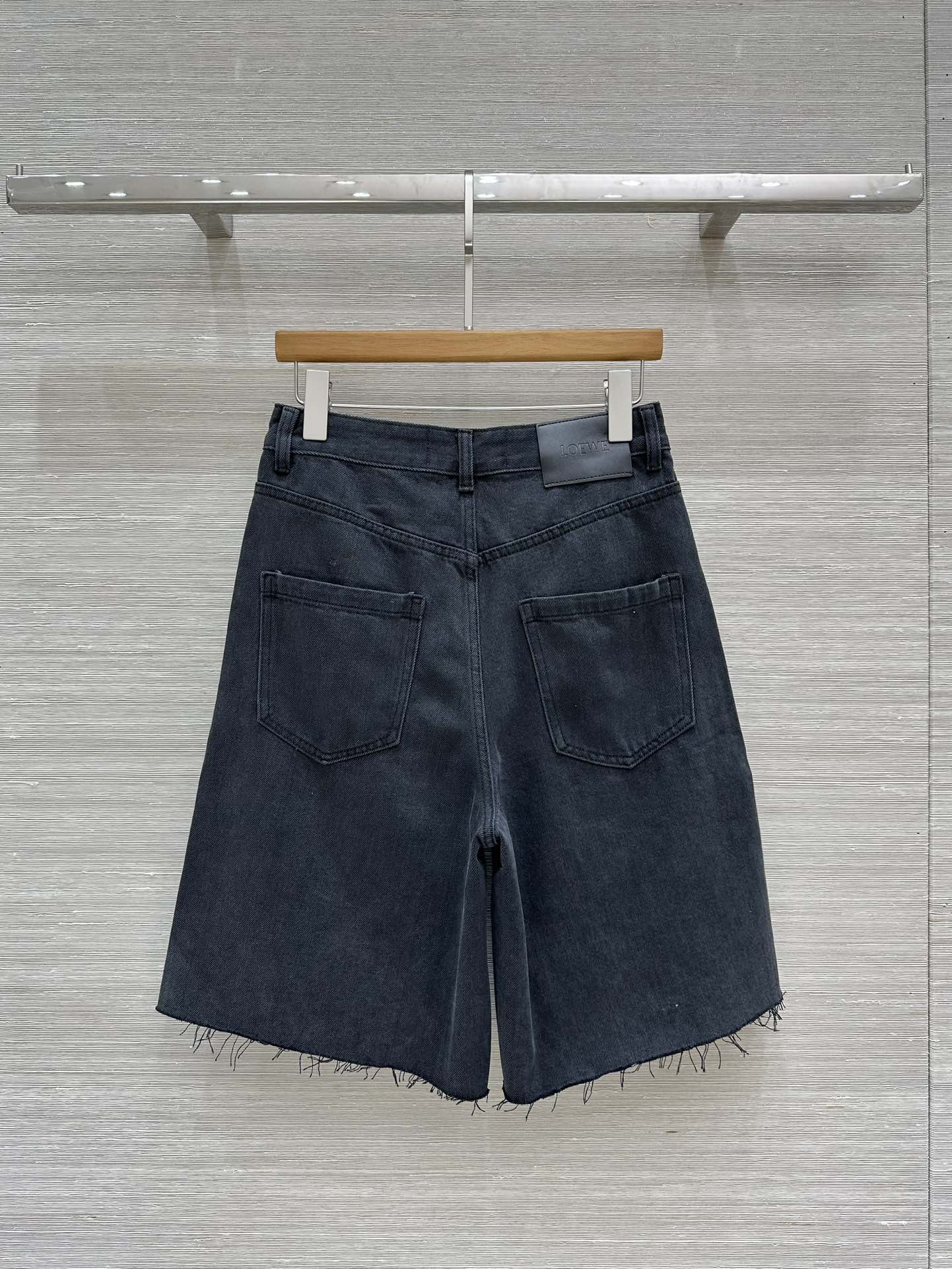 Loewe Short Black Denim Cotton