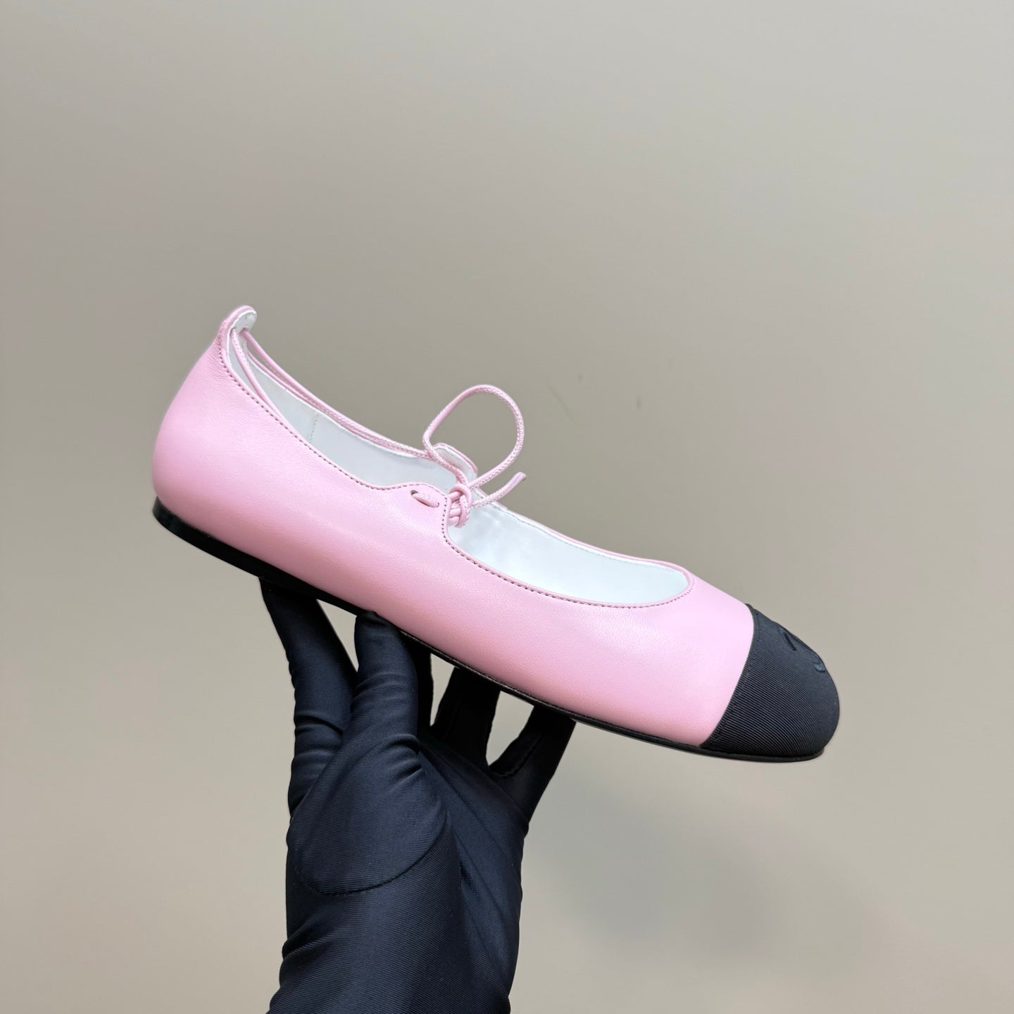 CC 25 Mary Jane Flat Pink Leather with Fabric 239408