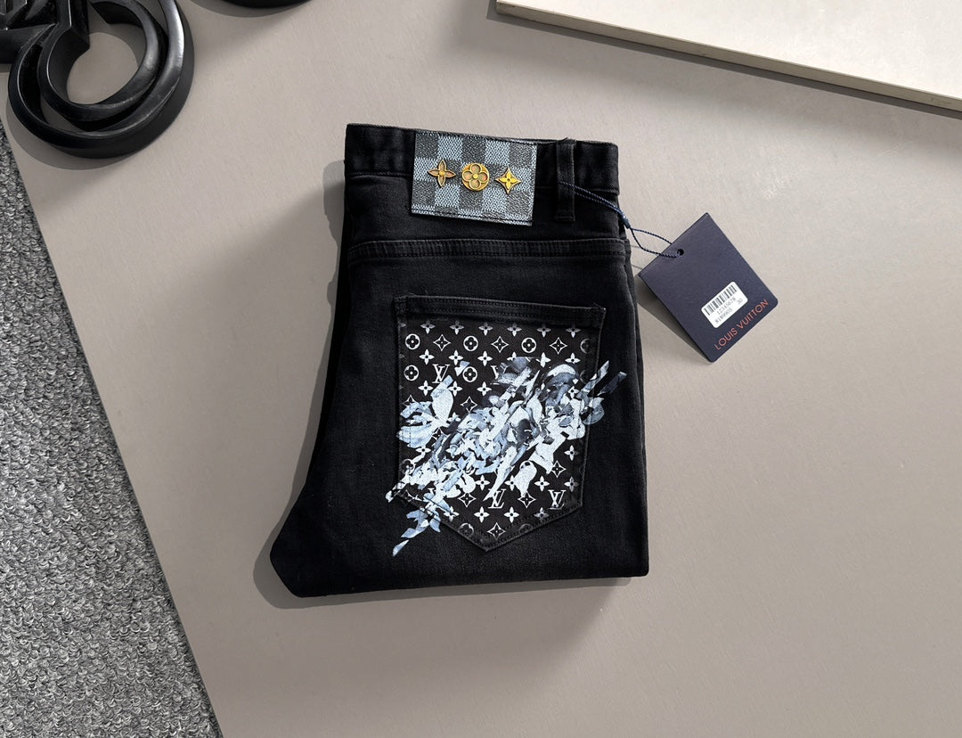 LV BLACK DENIM JEAN 239618