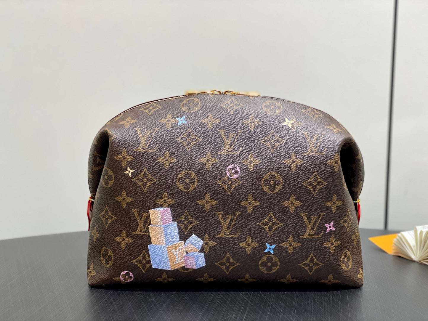 LV Cosmetic Pouch GM 27cm Monogram Coated Canvas