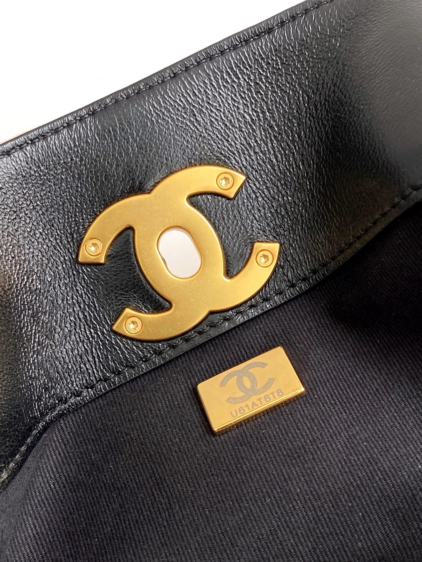 CC 25A Small Tote 36cm Brown Suede Black Calfskin