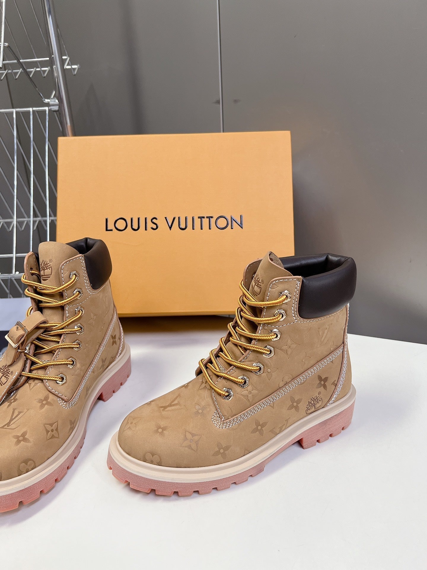 LV x Timberland 6-In Ankle Boot Brown Monogram Sude
