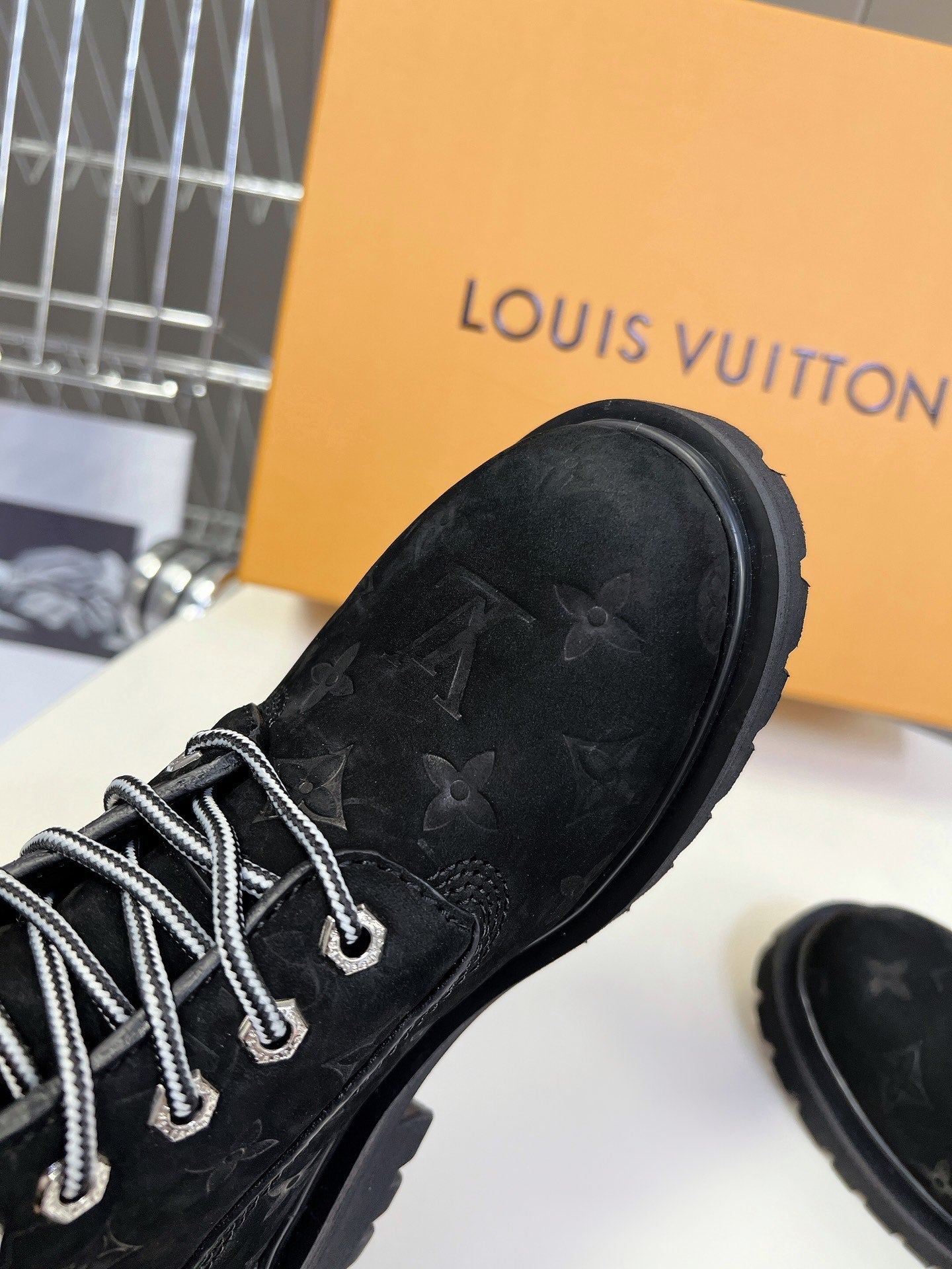 LV x Timberland 6-In Ankle Boot Black Monogram Suede