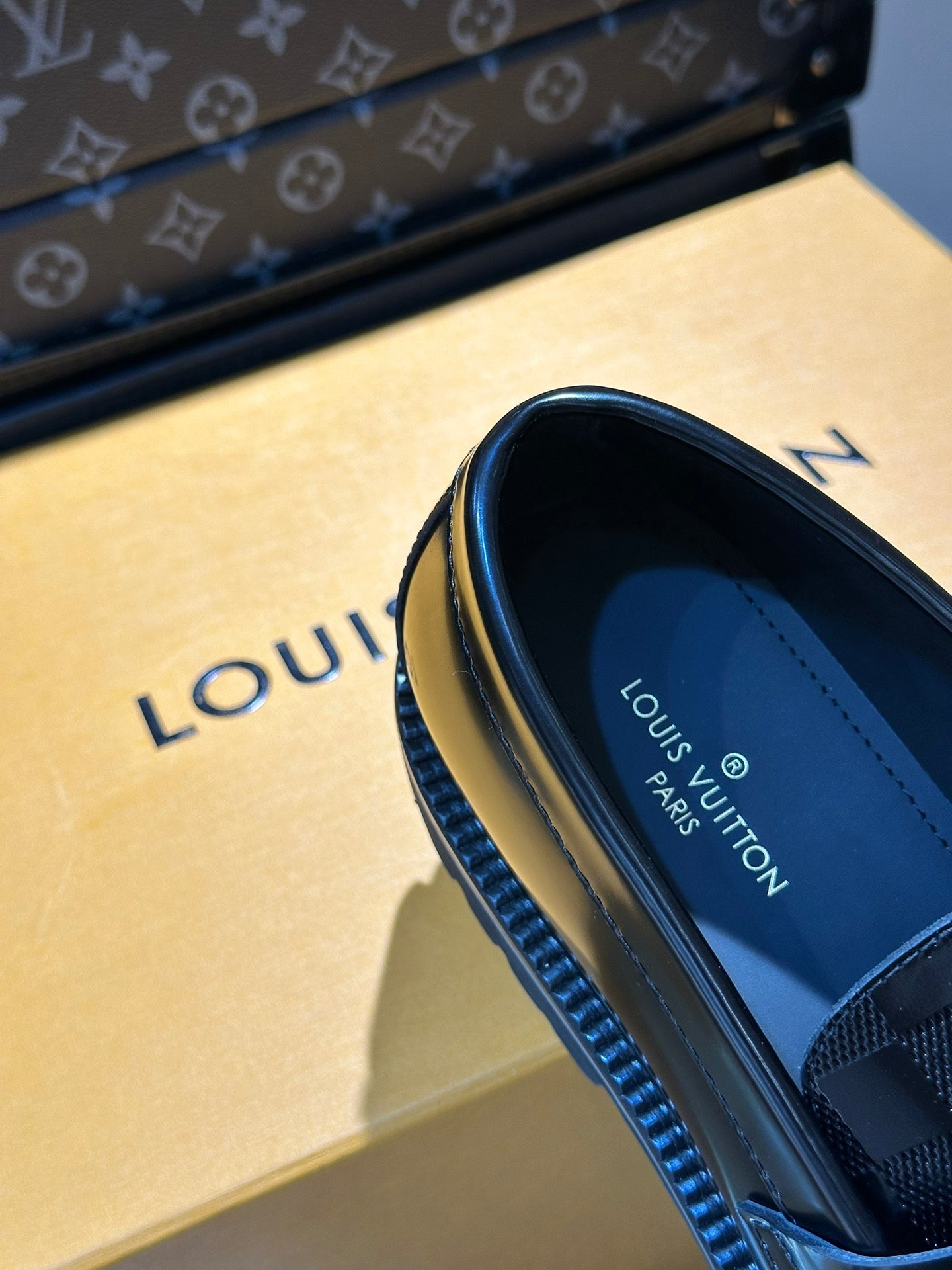 LV MAJOR LOAFER IN BLACK DAMIER CALFSKIN