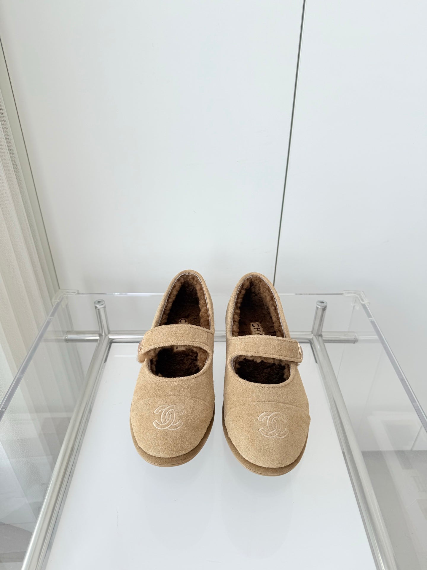 CC 25 Ballet Flats Beige Suede 411484