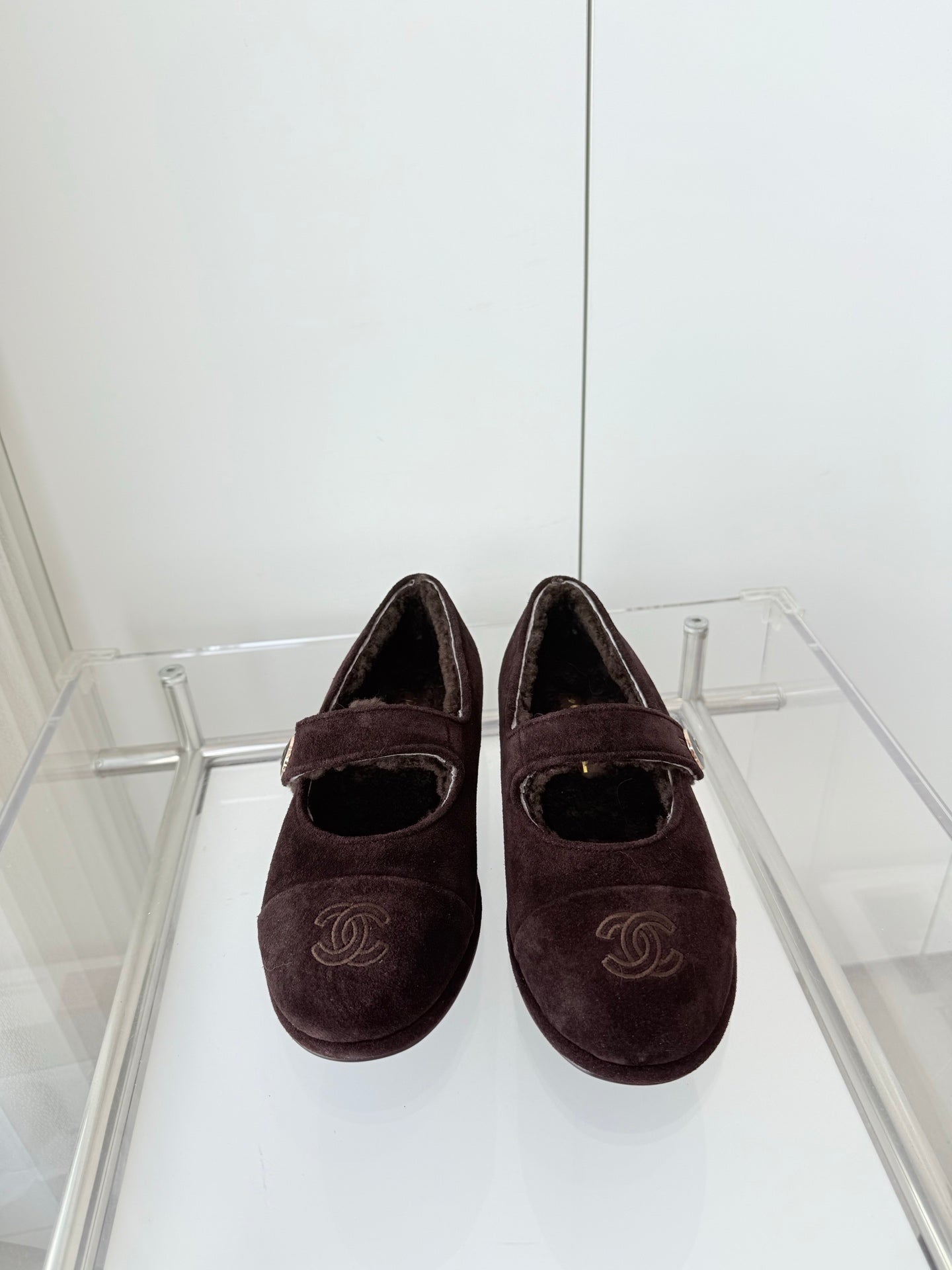 CC 25 Ballet Flats Dark Brown Suede 411486