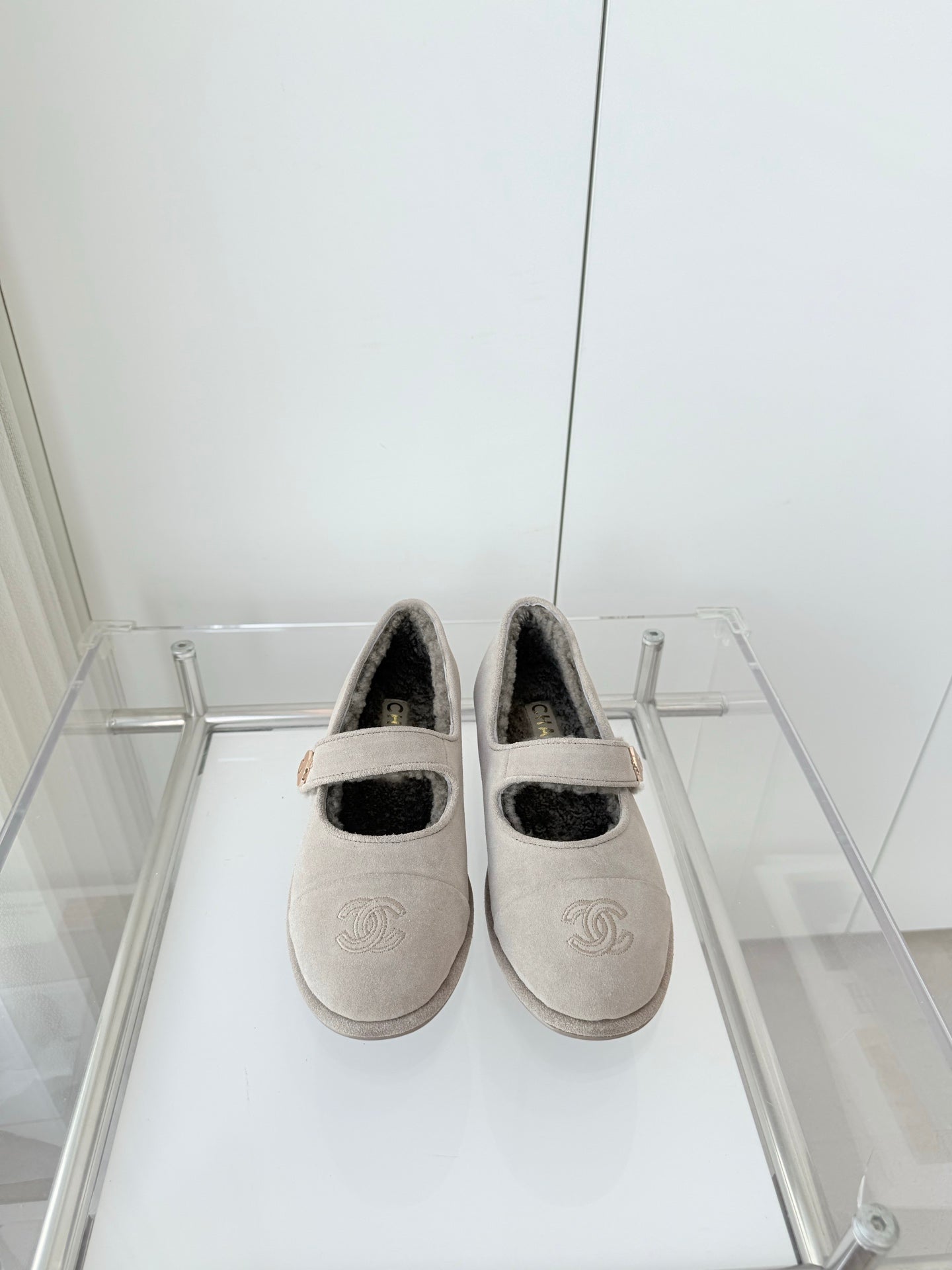 CC 25 Ballet Flats Grey Suede 411487