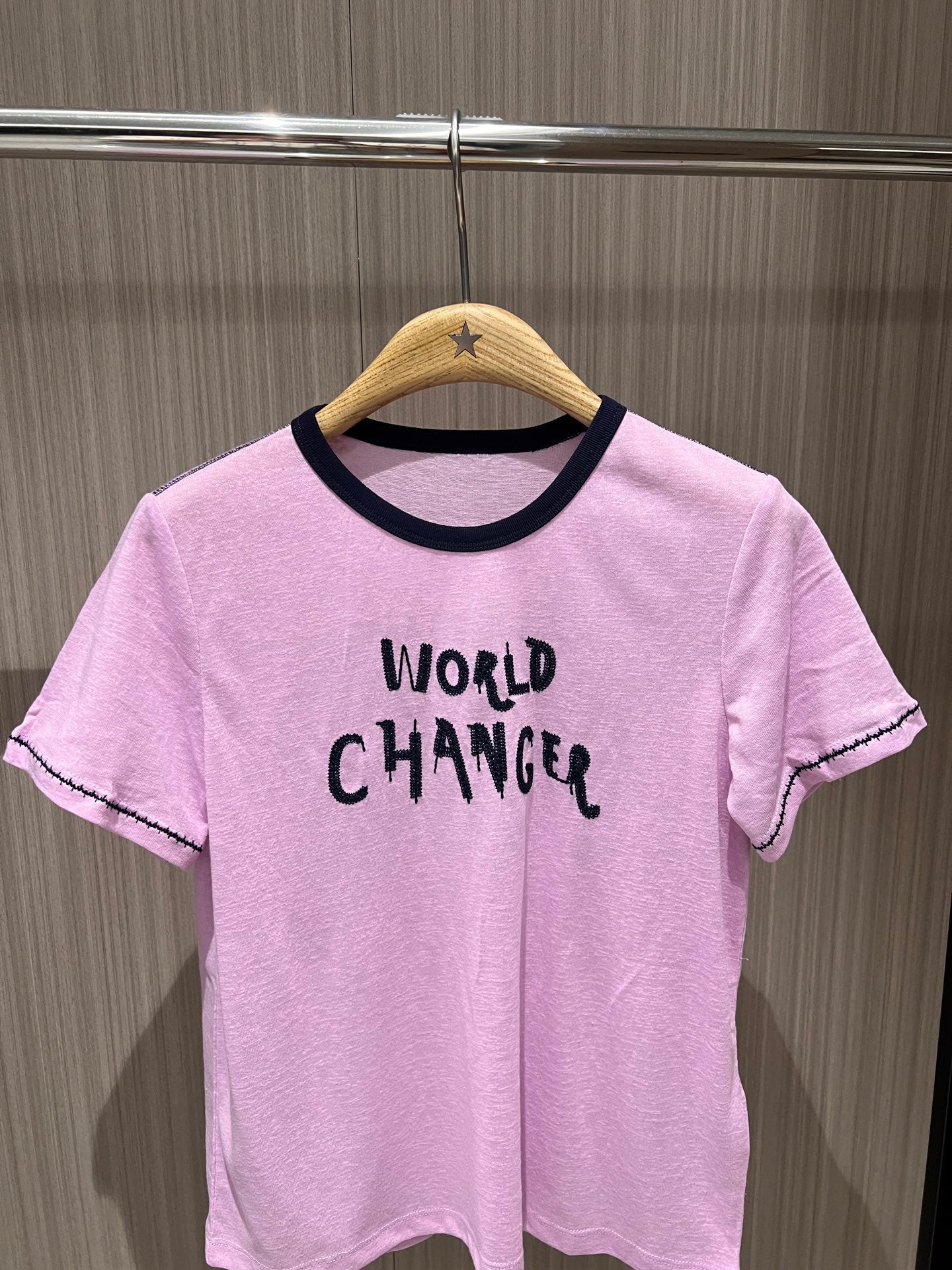 CC Embroidered Collared T-shirt Cotton