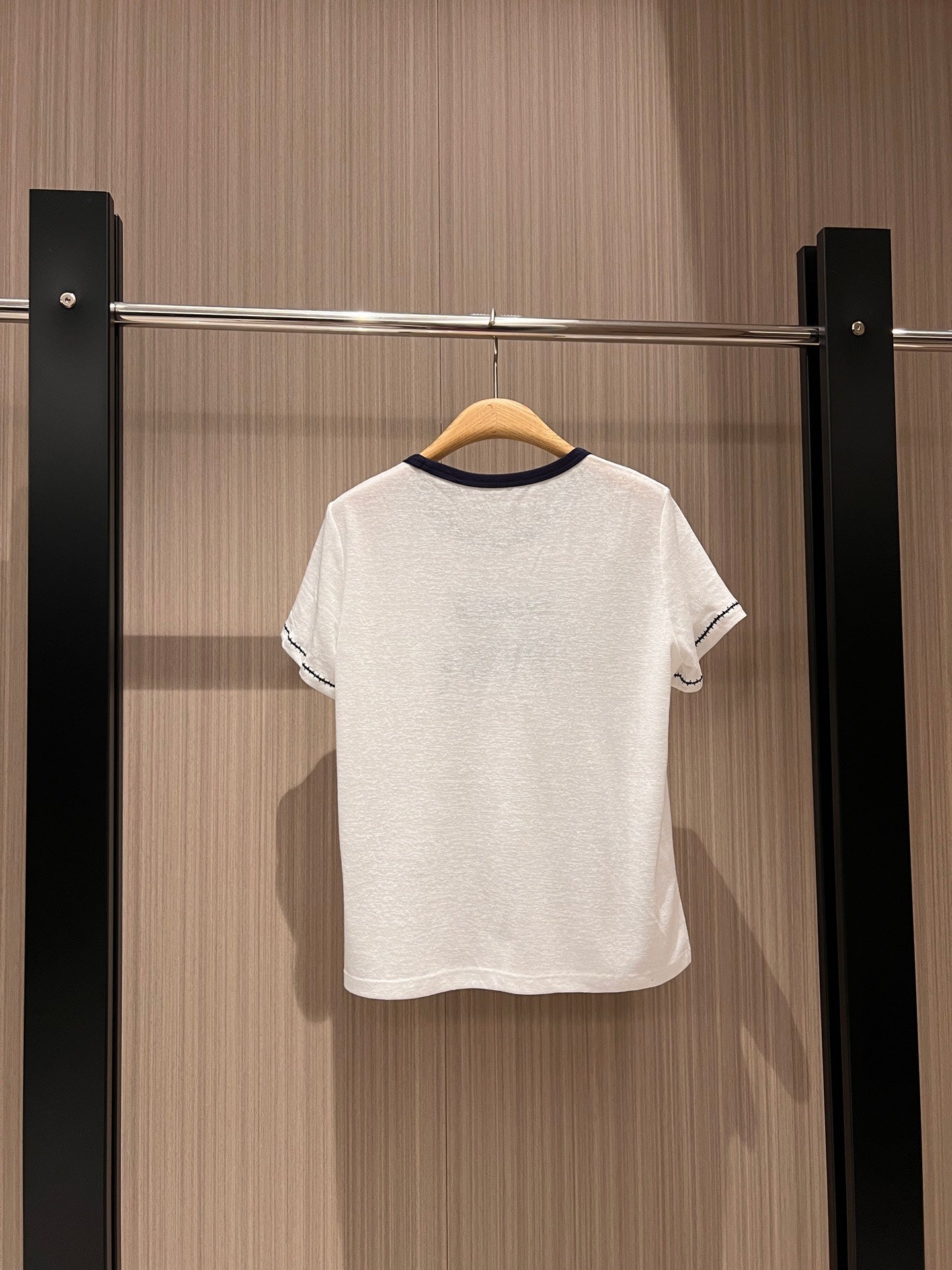 CC Embroidered Collared T-shirt Cotton