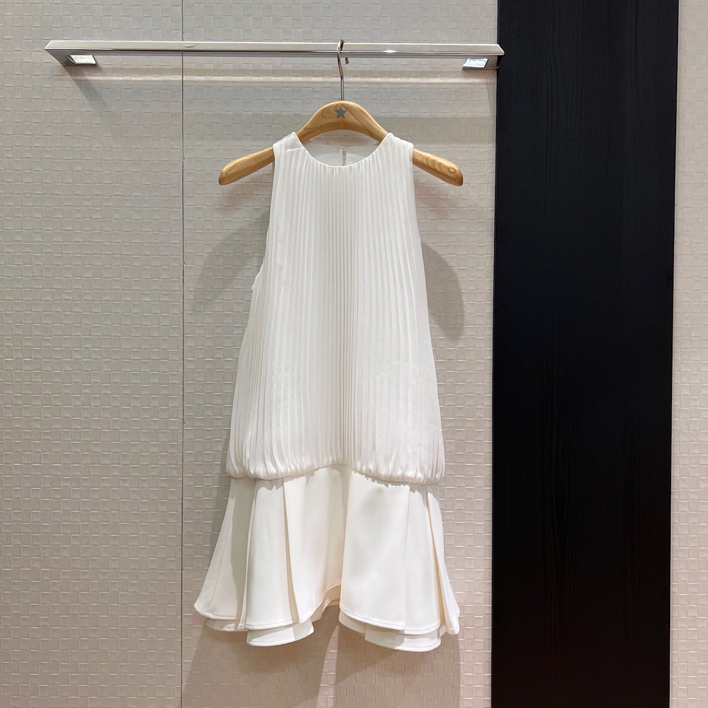 Loewe Sleeveless Vest Dress White Polyester