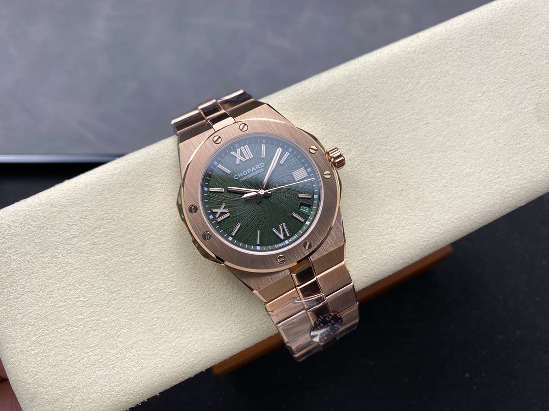Alpine Eagle 41mm Pink Gold Green Dial