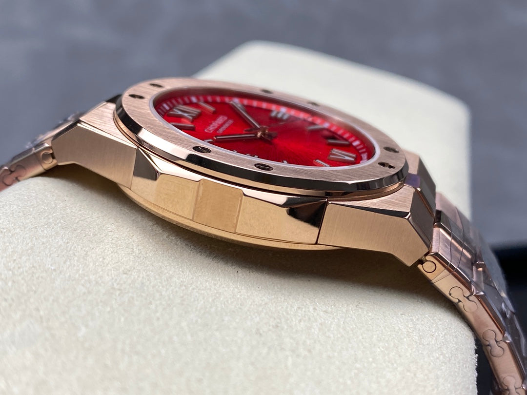 Alpine Eagle 41mm Pink Gold Red Dial