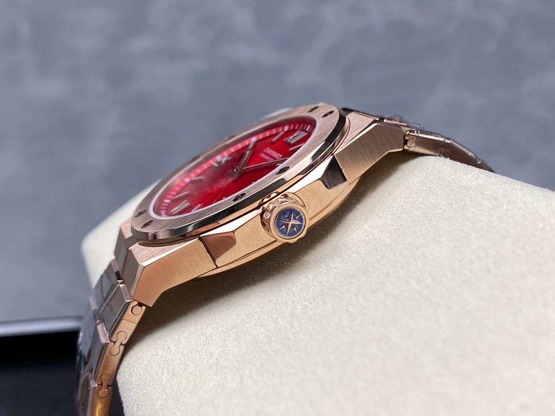 Alpine Eagle 41mm Pink Gold Red Dial