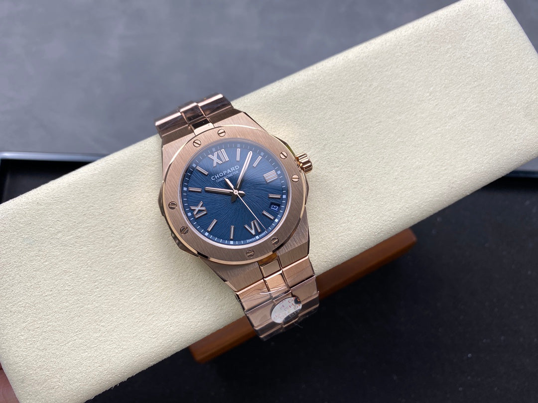 Alpine Eagle 41mm Pink Gold Blue Dial