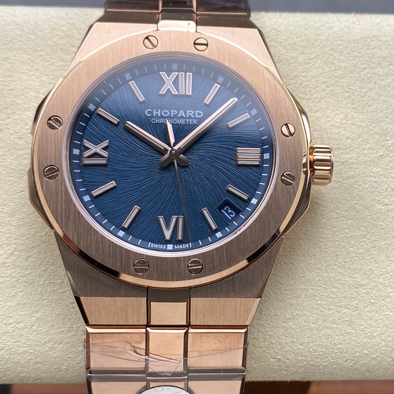 Alpine Eagle 41mm Pink Gold Blue Dial