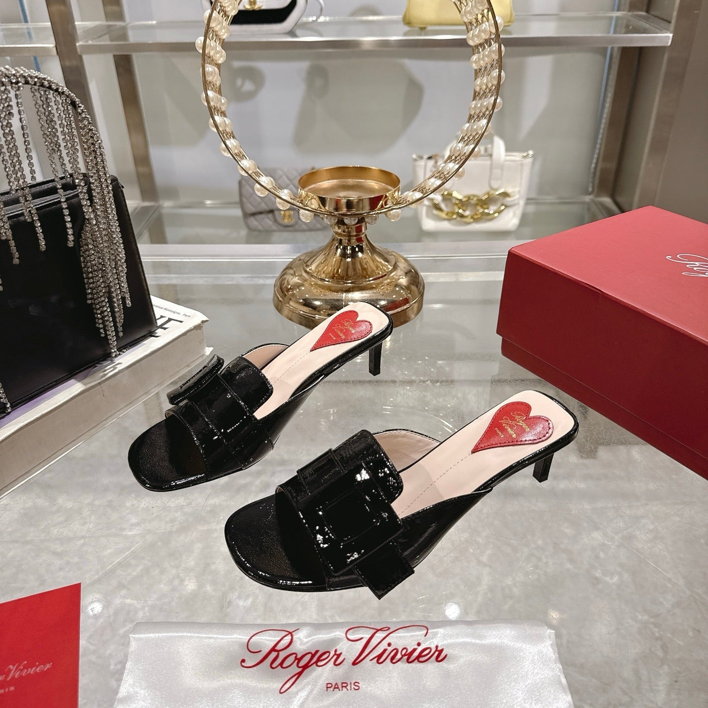 Belle Viv Mules Black Lambskin 334647