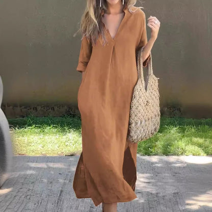 Celestina Kleid mit Seitenschlitzen