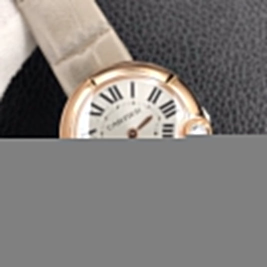 BALLON BLANC DE CARTIER ROSE GOLD CASE GREY LEATHER