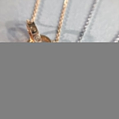 LOVE NECKLACE ROSE GOLD AND SILVER DIAMOND