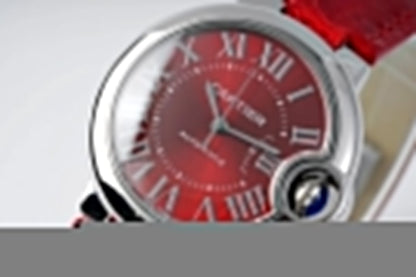 BALLON BLEU 33MM AUTOMATIC RED DIAL LEATHER 2021