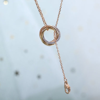 TRINITI BRACELET  GOLD SILVER PINK GOLD DIAMONDS