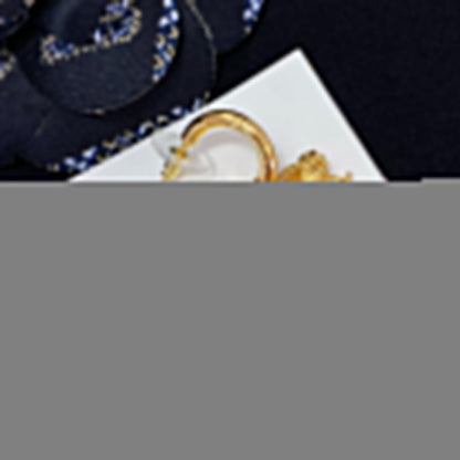 DOUBLE C DROP GOLD TIGER EARRINGS