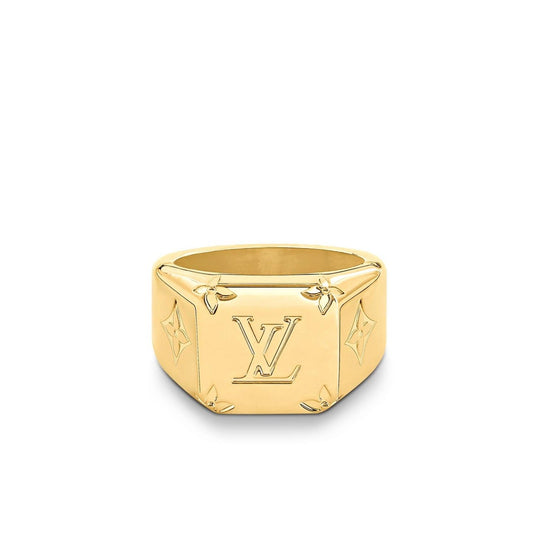 LV SIGNET LOGO RING
