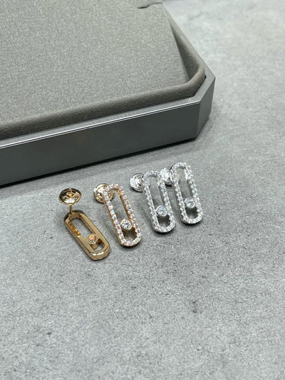 MOVE UNO STUD DIAMOND PAVED EARRINGS