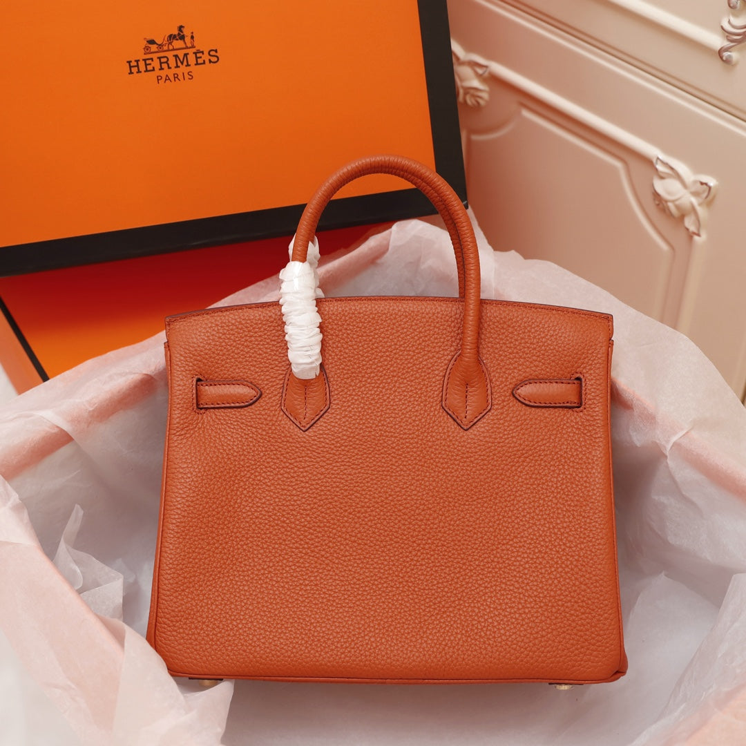 HM BIRKIN BAG 35 FIRE TOGO GOLD HARDWARE