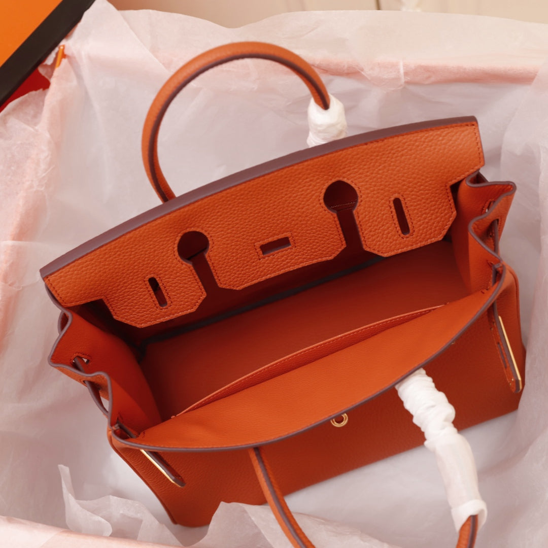 HM BIRKIN BAG 35 FIRE TOGO GOLD HARDWARE