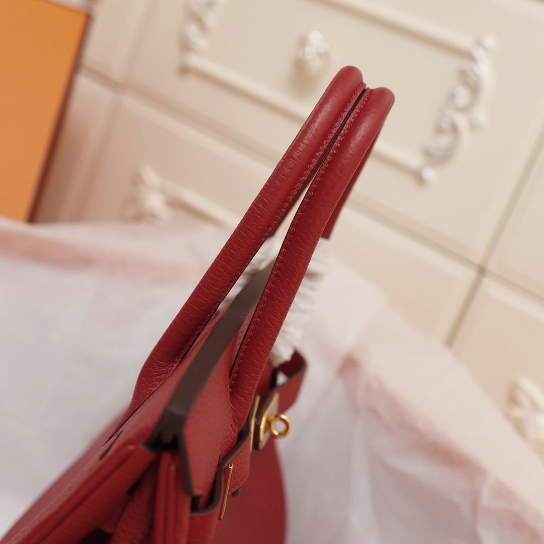 HM BIRKIN BAG 35 CRIMSON TOGO GOLD HARDWARE