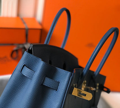 HM BIRKIN 35CM BAG AZURE TOGO GOLD HARDWARE