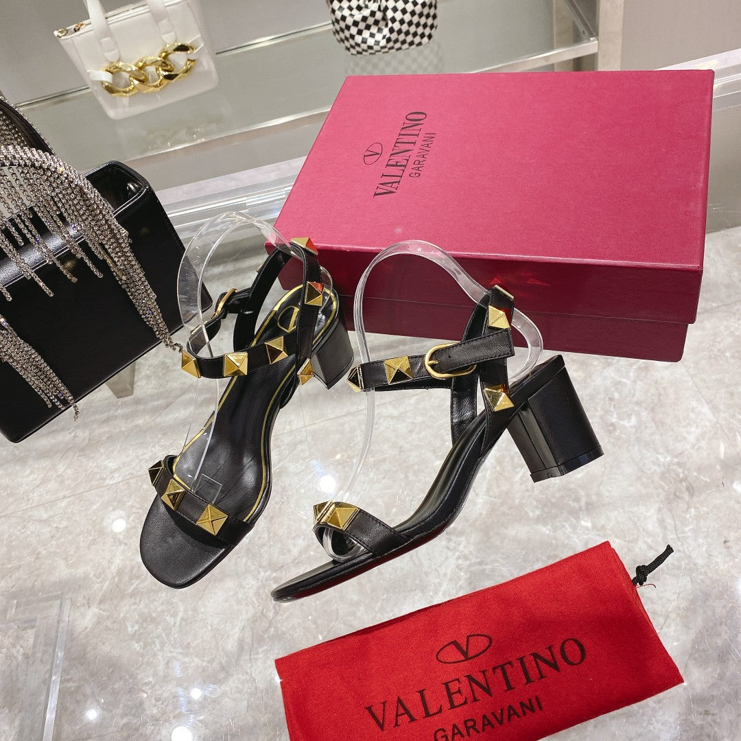 Valentino Roman Stud Sandal 65mm Calfskin 239546