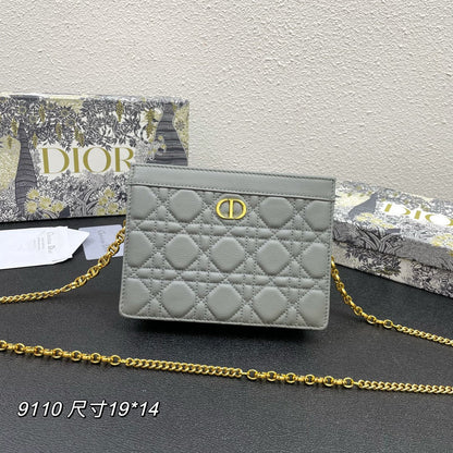 CARO POUCH 19 BAG IN GREY CALFSKIN