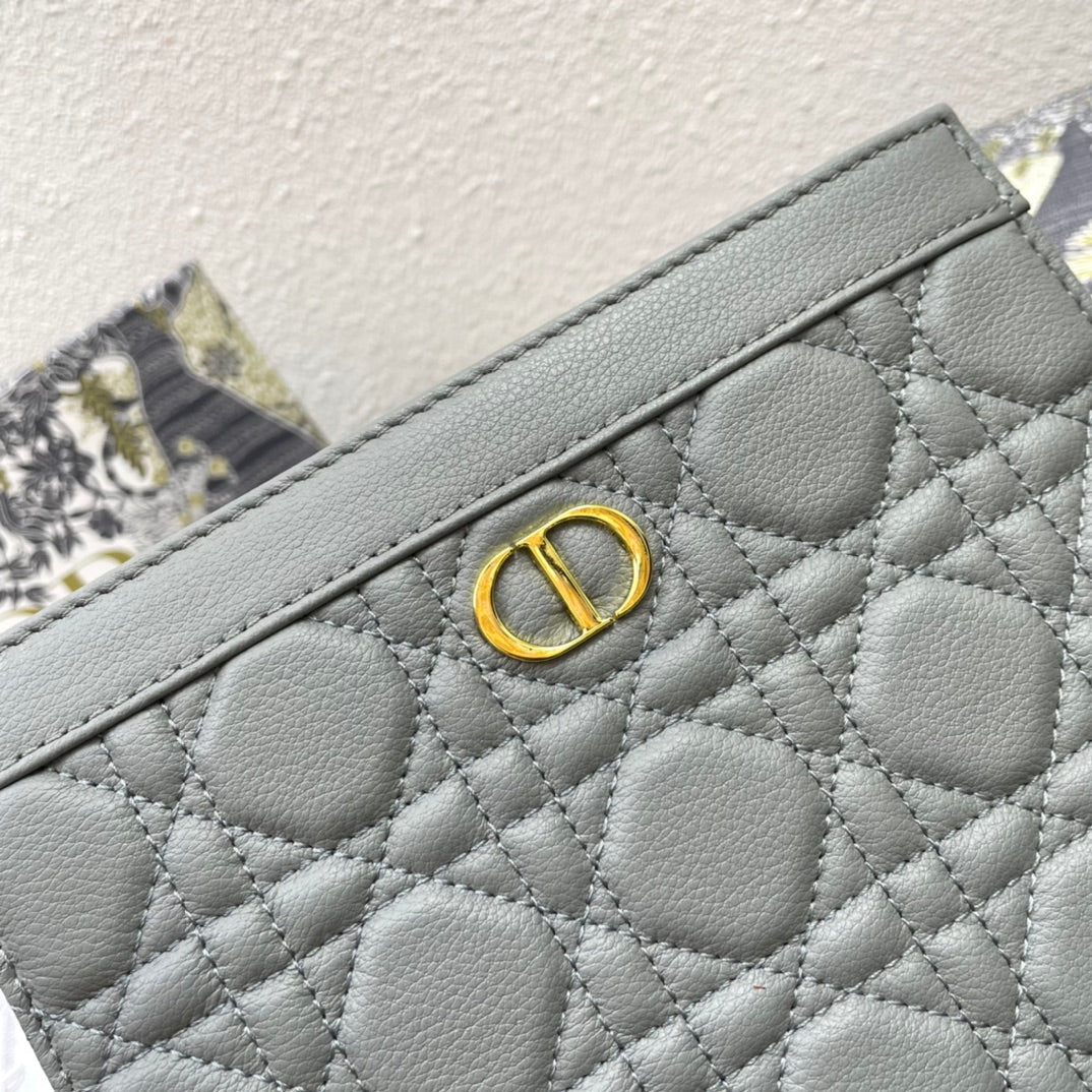 CARO POUCH 19 BAG IN GREY CALFSKIN