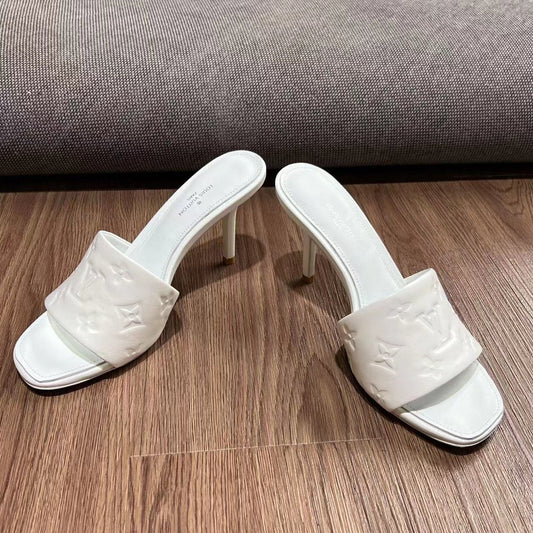 LV Neo Revival Mule 85mm White Cowhide