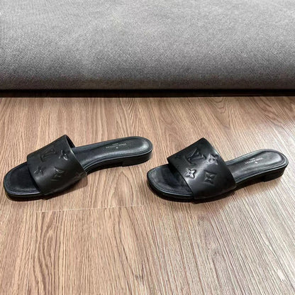 LV Neo Revival Flat Mule 15mm Black Cowhide