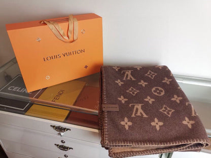 LV Neo Monogram Brown Wool Cashmere