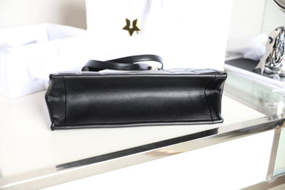 LARGE TOTE BOOK 36 BAG IN BLACK CALFSKIN