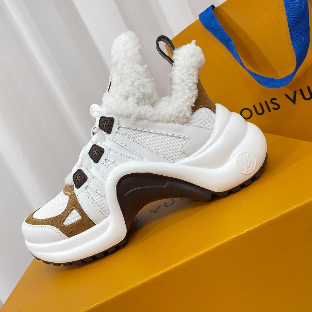 LV Archlight Sneaker White Mix Brown Fabric