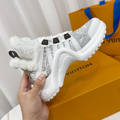 LV Archlight Sneaker White Mix Grey Monogram Lambskin