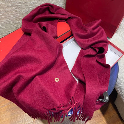 LP Scarf Plain 180 CM In Dark Red Pink Cashmere  141432