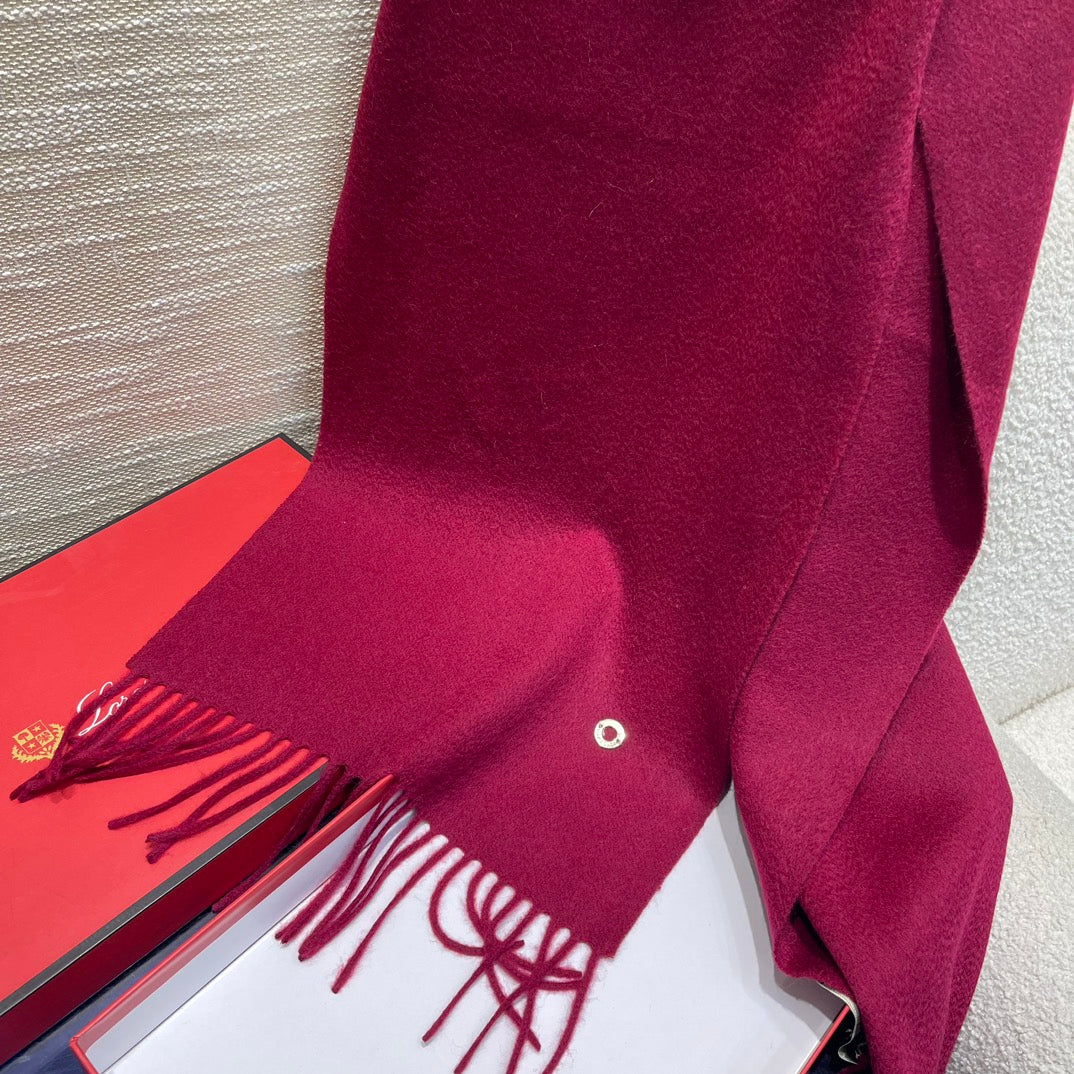 LP Scarf Plain 180 CM In Dark Red Pink Cashmere  141432