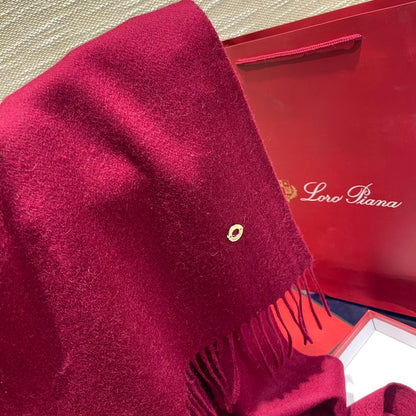 LP Scarf Plain 180 CM In Dark Red Pink Cashmere  141432