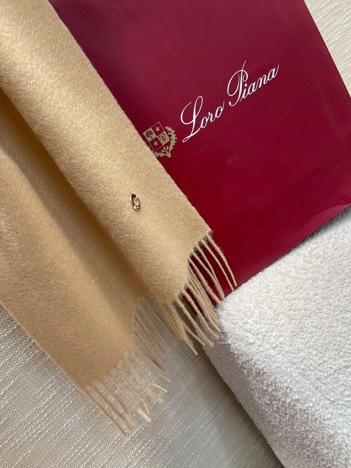 LP Scarf Plain 180 CM In Beige Cashmere  141433