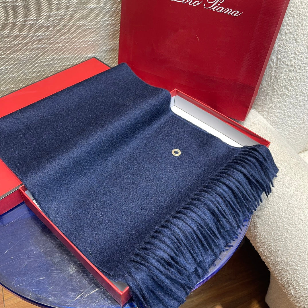 LP Scarf Plain 180 CM In Dark Blue Cashmere 141434
