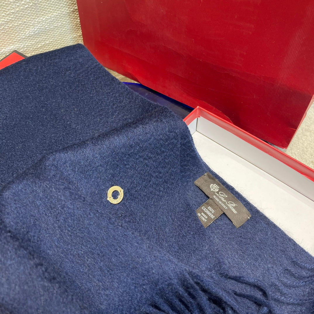 LP Scarf Plain 180 CM In Dark Blue Cashmere 141434