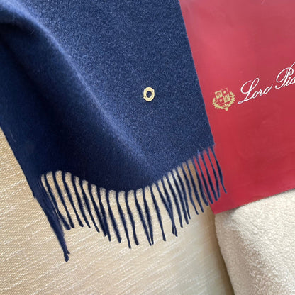 LP Scarf Plain 180 CM In Dark Blue Cashmere 141434