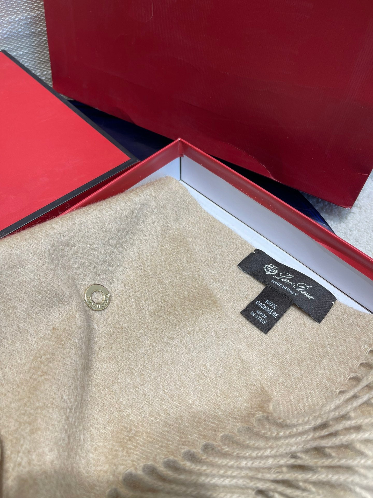 LP Scarf Plain 180 CM In Light Beige Cashmere 141435
