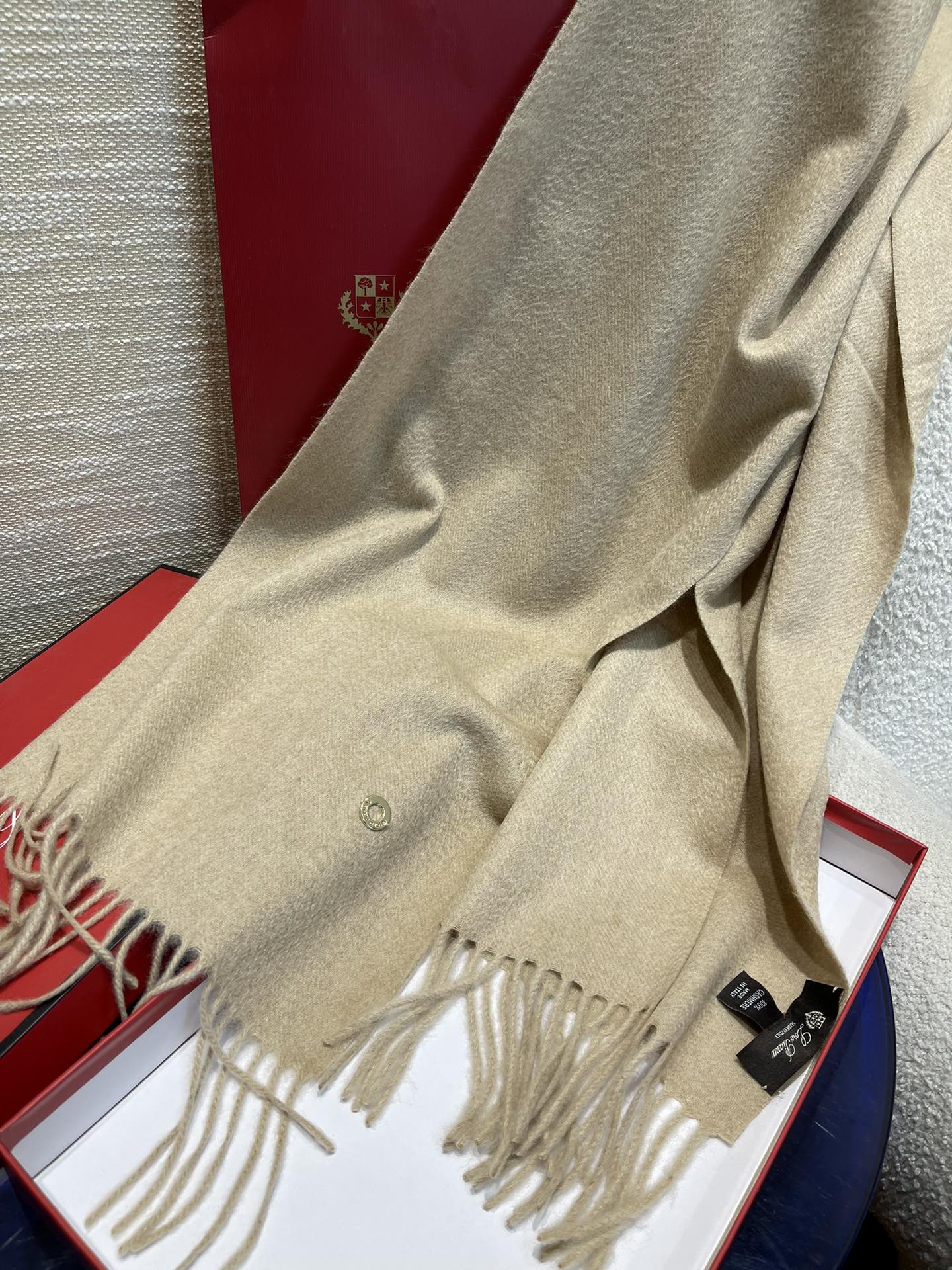LP Scarf Plain 180 CM In Light Beige Cashmere 141435